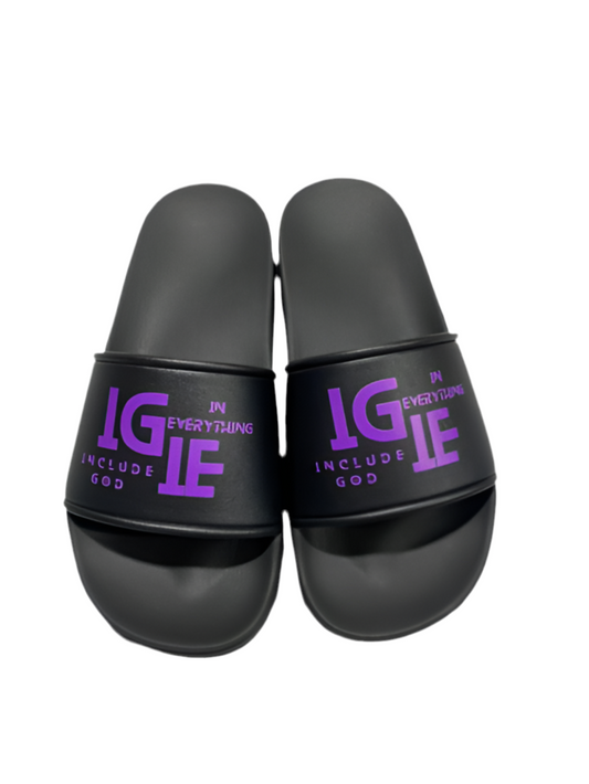 Include God In Everything Black and Purple Slides