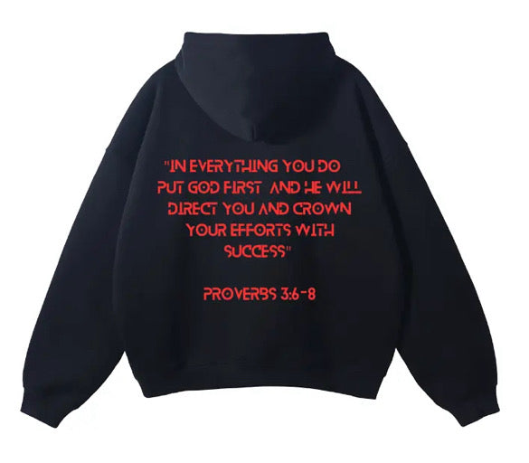 Include God In Everything Black and Red Sweater